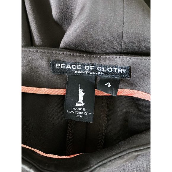 Peace of Cloth Brown Satin Dress Pants 4 - Picture 3 of 3